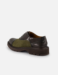 Zapato inglés café florantic para hombre con suela dentada