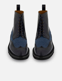 Botines azul florantic para hombre con suela dentada comfort