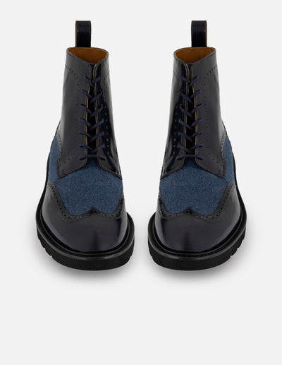 Botines azul florantic para hombre con suela dentada comfort