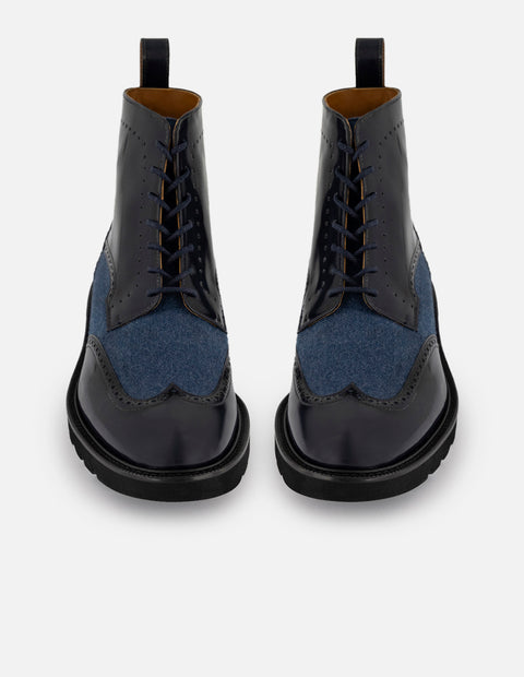 Botines azul florantic para hombre con suela dentada comfort