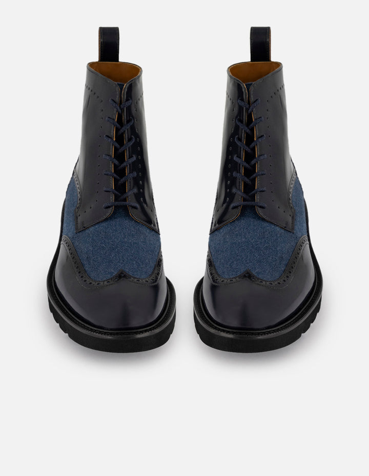 Botines azul florantic para hombre con suela dentada comfort