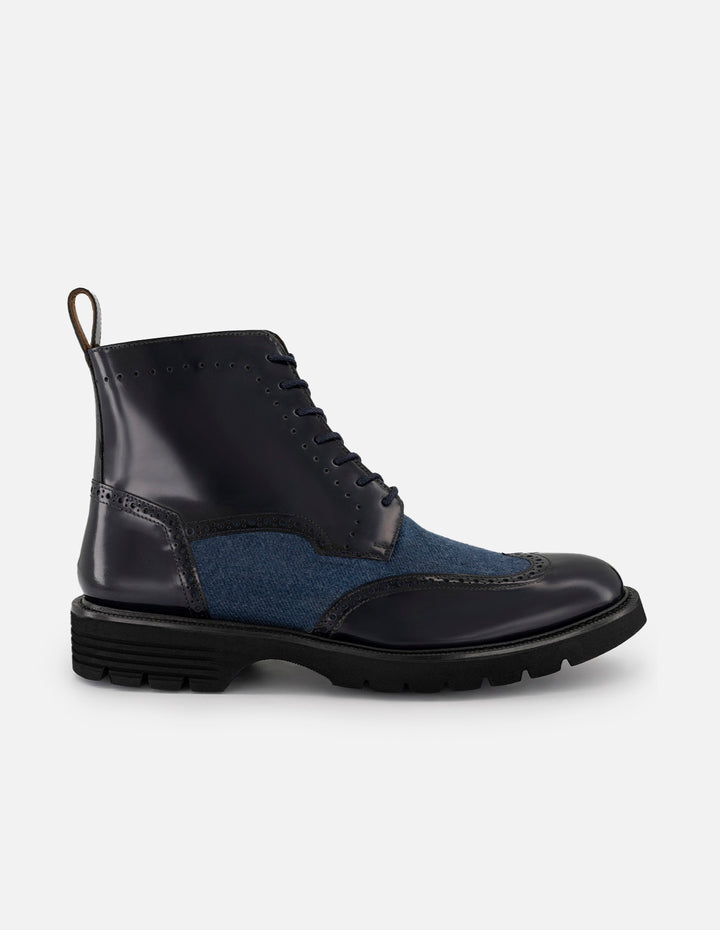 Botines azul florantic para hombre con suela dentada comfort