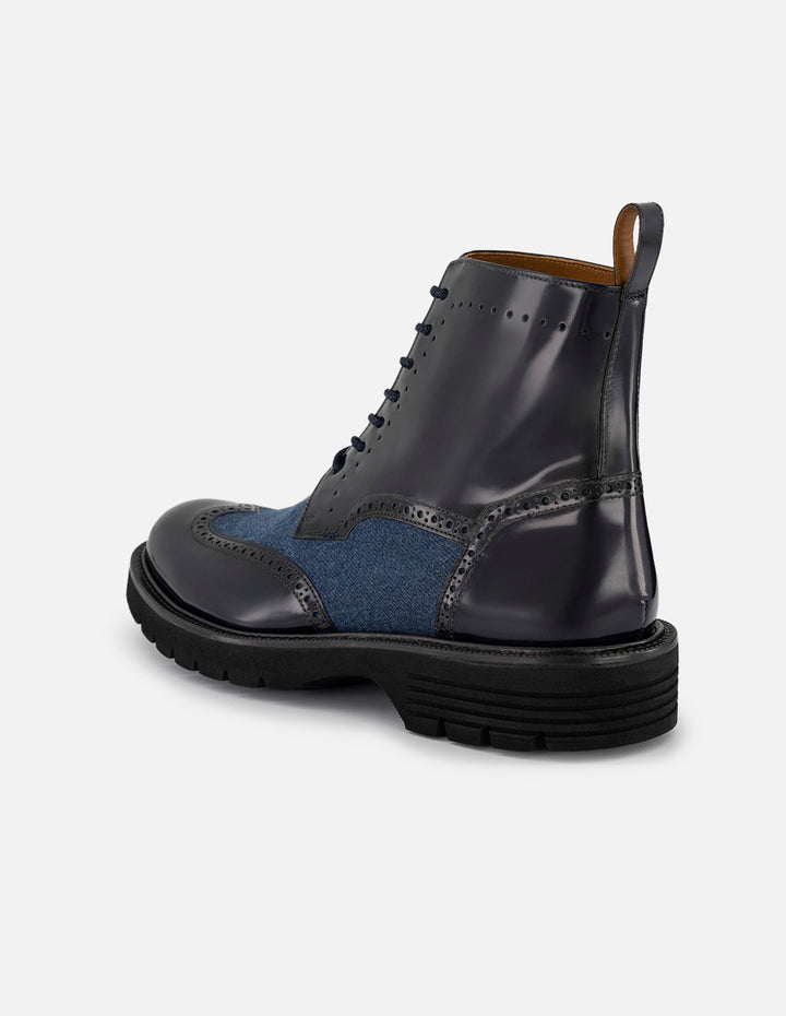 Botines azul florantic para hombre con suela dentada comfort