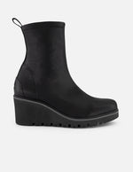Botines color negro lycra piel con detalle metálico para mujer