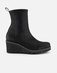 Botines color negro lycra piel con detalle metálico para mujer