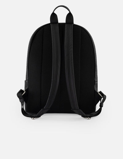 Mochila negra nylon para hombre con acabado acolchado