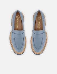 Mocasines de piel para mujer color marrón y detalles en color miel