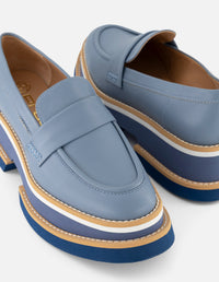 Mocasines de piel para mujer color marrón y detalles en color miel