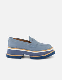 Mocasines de piel para mujer color marrón y detalles en color miel