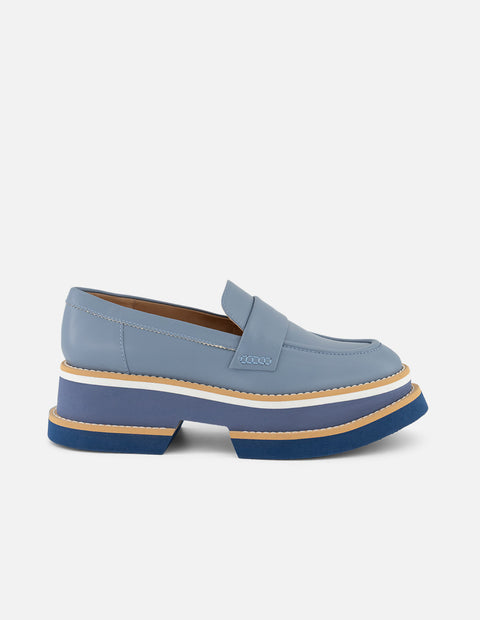 Mocasines de piel para mujer color marrón y detalles en color miel