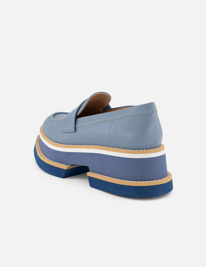 Mocasines de piel para mujer color marrón y detalles en color miel