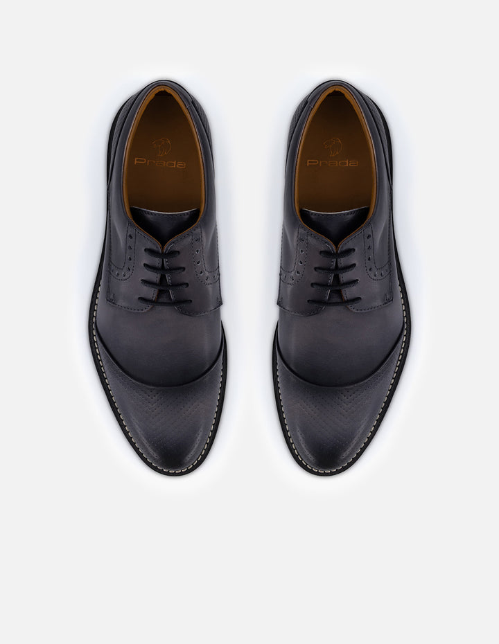 Zapato blucher color gris en piel para hombre