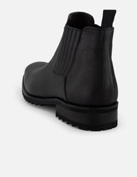 Botín Chelsea gris piel para hombre con textura