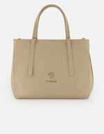 Bolso de hombro blanco piel para mujer con grabado bombeado