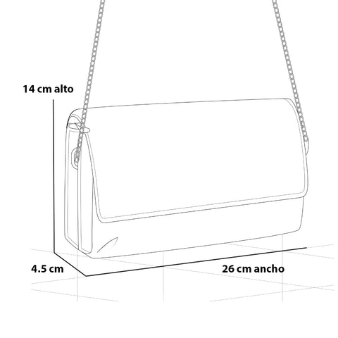 Bolso bandolera con estampados florales en blanco y negro para mujer