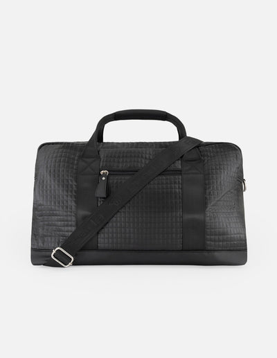 Maleta negra nylon para hombre con acabado acolchado