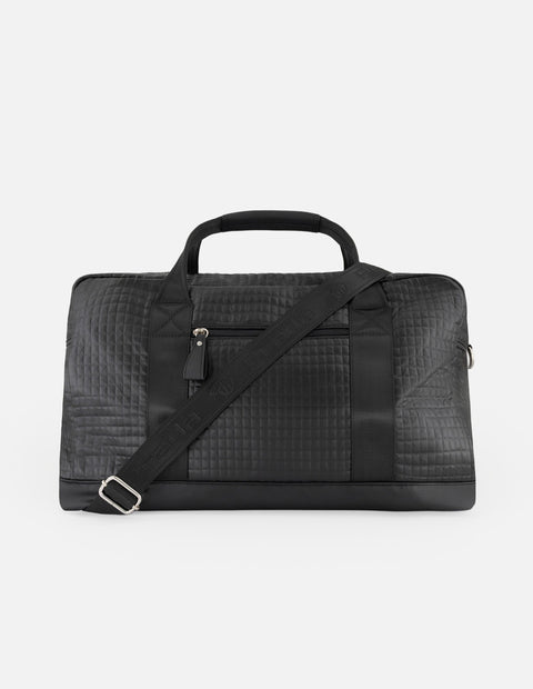 Maleta negra nylon para hombre con acabado acolchado