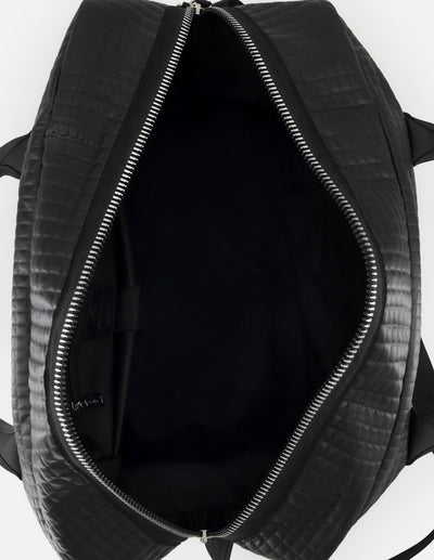 Maleta negra nylon para hombre con acabado acolchado