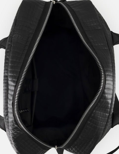 Maleta negra nylon para hombre con acabado acolchado