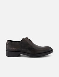 Zapato Blucher café piel para hombre con suela Gum Touch