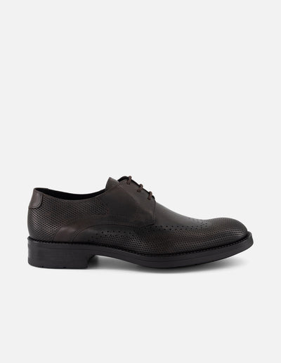 Zapato Blucher café piel para hombre con suela Gum Touch