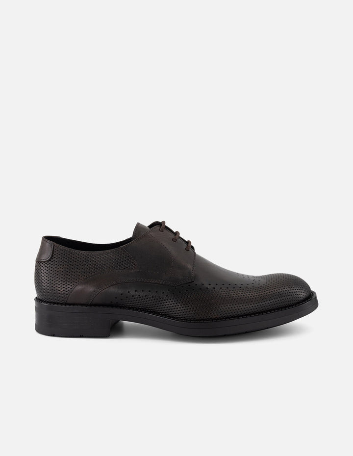 Zapato Blucher café piel para hombre con suela Gum Touch