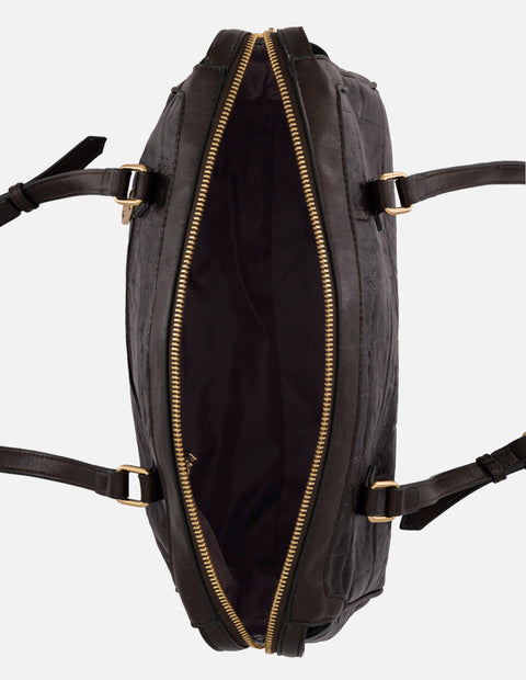Bolso Bowling café vegano para mujer con grabado tipo coco