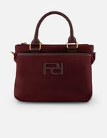 Bolso de mano vino nylon para mujer con logo Pd