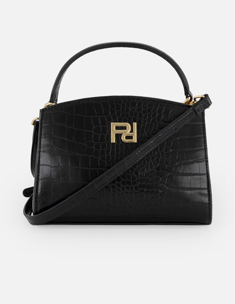 Minibolso negro vegano para mujer con piel tipo coco