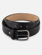 Cinturón negro piel florantic para hombre con grabado