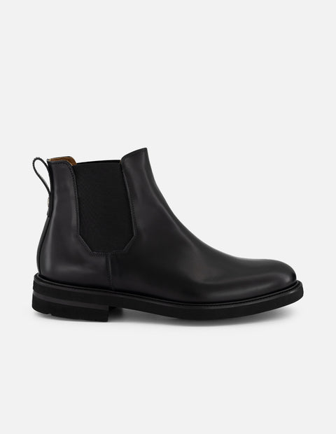 Botines Chelsea negro piel florantic hombre con suela dentada