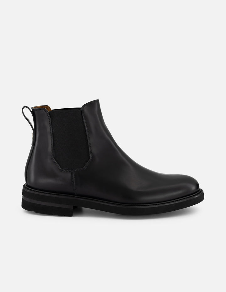 Botines Chelsea negro piel florantic hombre con suela dentada