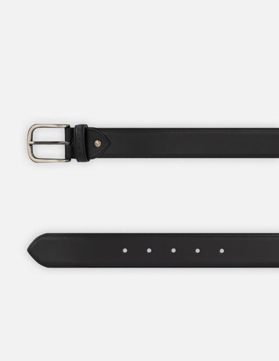 Cinturón negro piel florantic para hombre con grabado