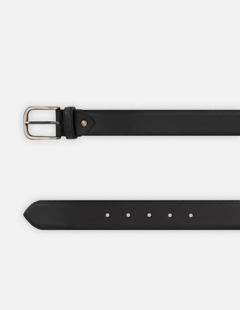 Cinturón negro piel florantic para hombre con grabado