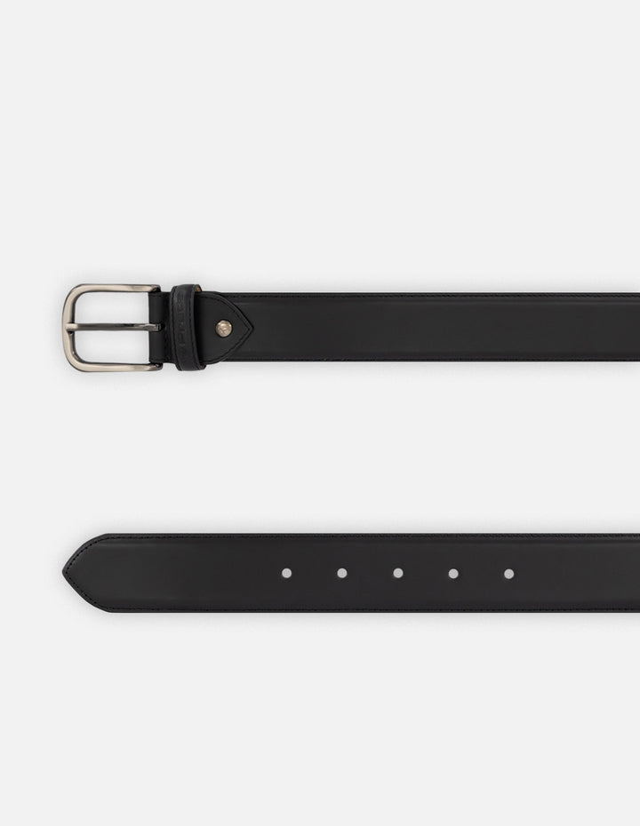 Cinturón negro piel florantic para hombre con grabado