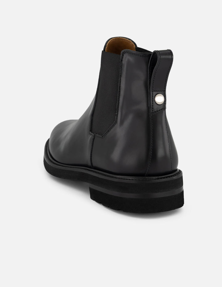 Botines Chelsea negro piel florantic hombre con suela dentada