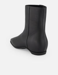 Botines negro piel para mujer con cierre lateral visible