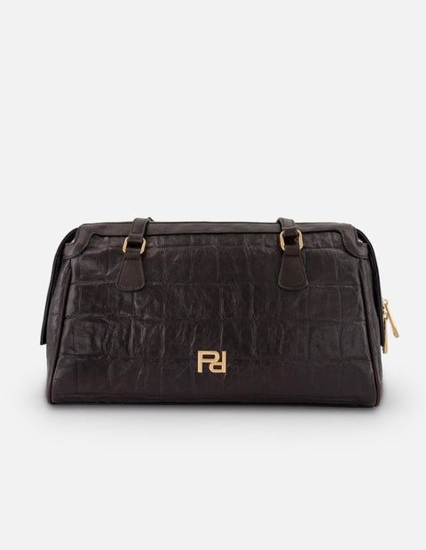 Bolso Bowling café vegano para mujer con grabado tipo coco