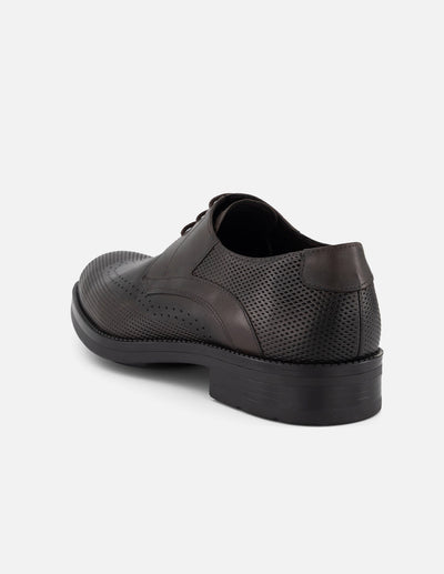 Zapato Blucher café piel para hombre con suela Gum Touch