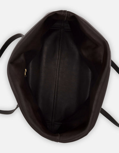 Tote café vegano para mujer con doble vista